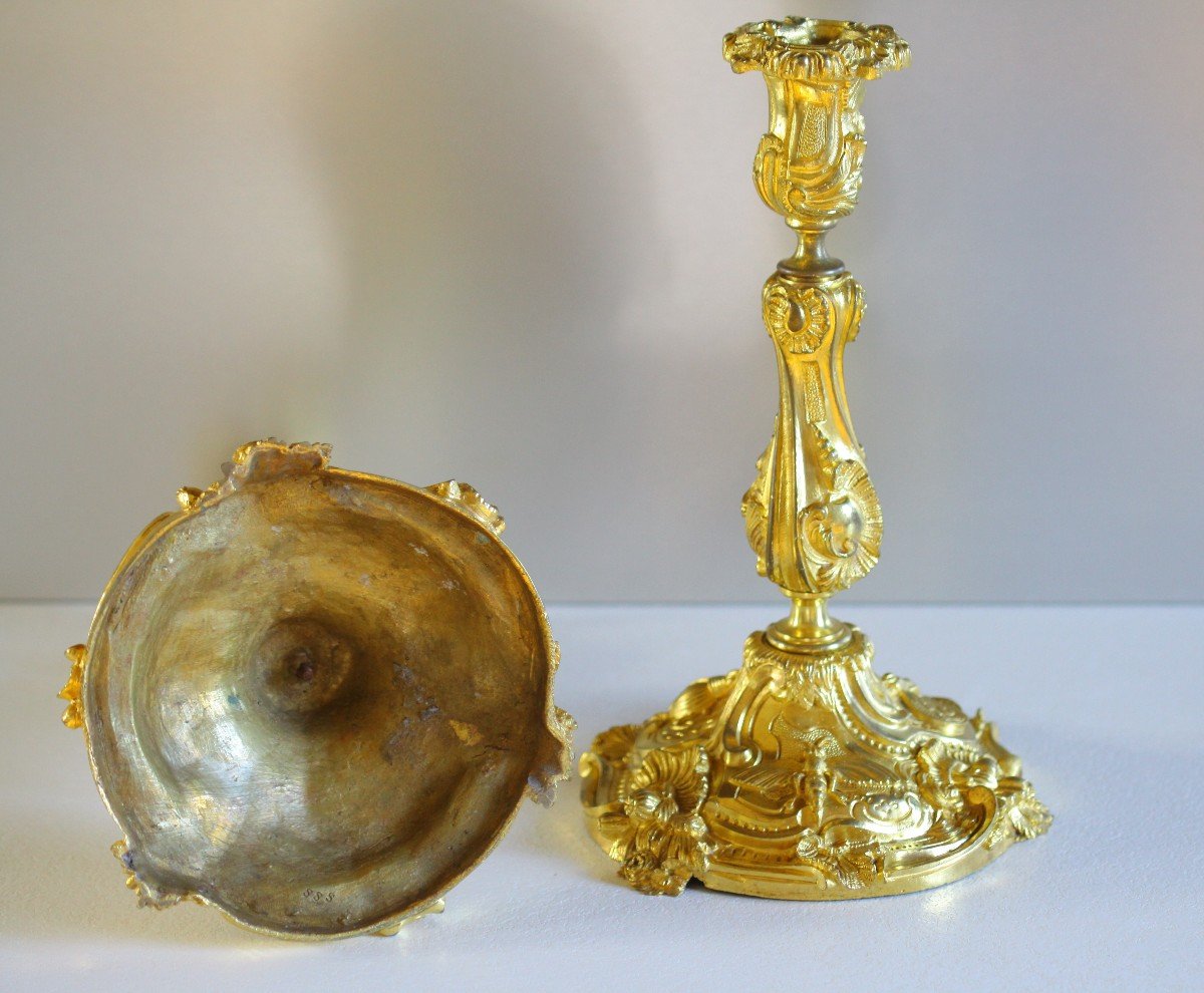 Pair Of Candlesticks - Model Of King Louis-philippe-photo-3