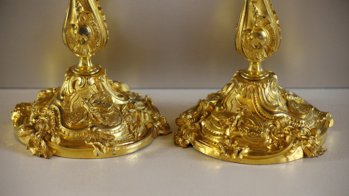Pair Of Candlesticks - Model Of King Louis-philippe-photo-1