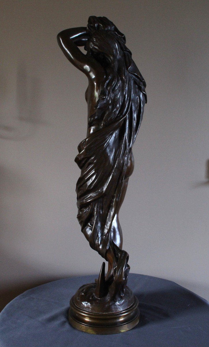 Large Bronze Signed Gadaix - H : 87 Cm-photo-3