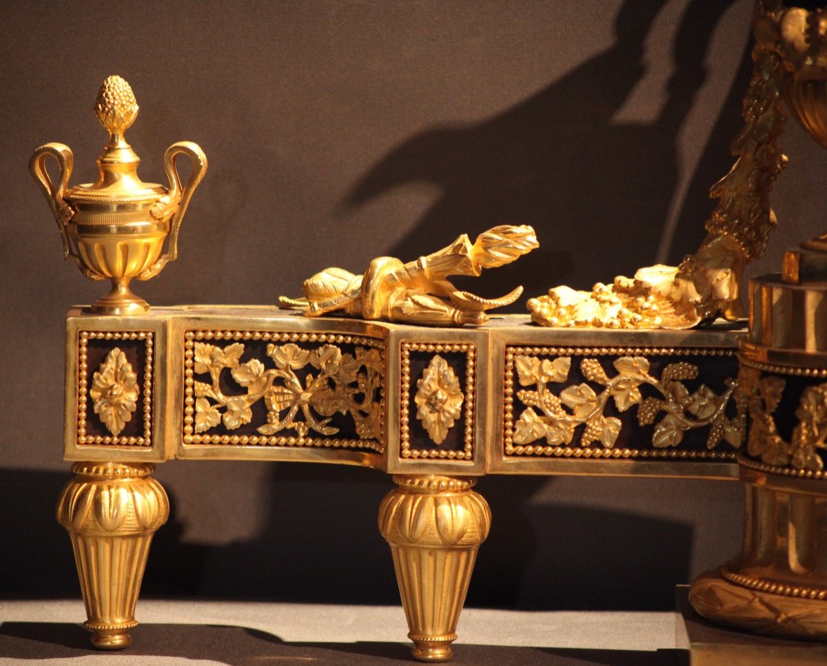 PAIRE DE CHENETS SIGNES SAUTEL-photo-5