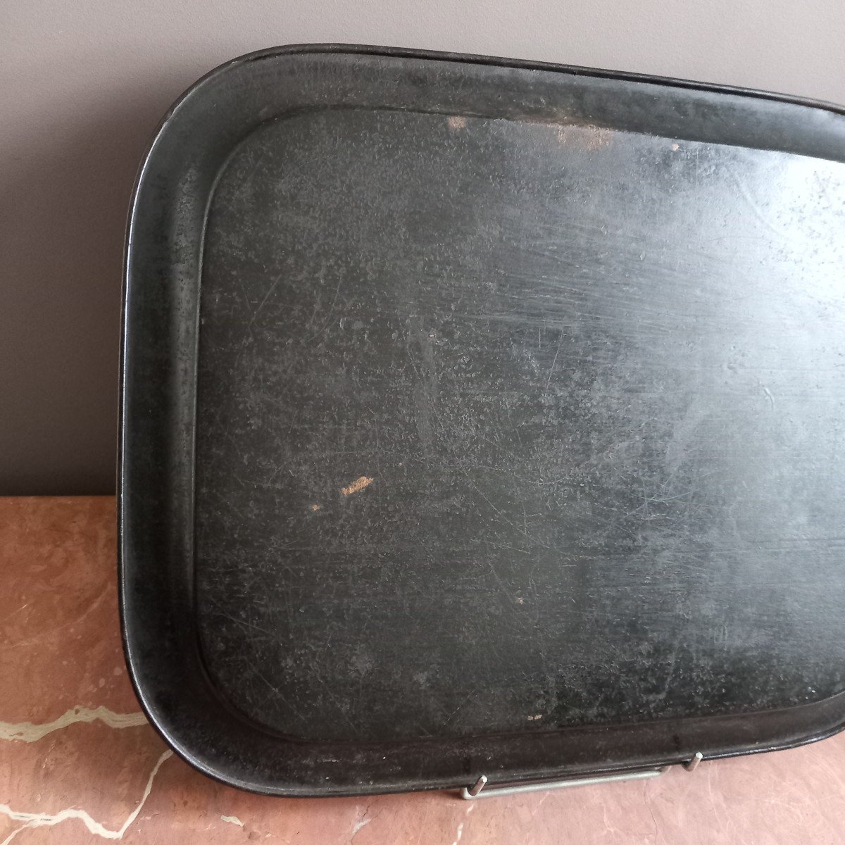Tray In Painted Metal - Magots Decoration-photo-6