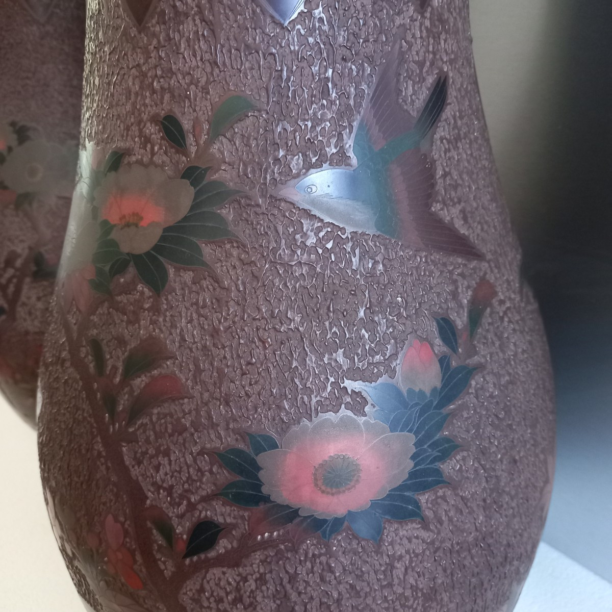 PAIRE DE GRANDS VASES PORCELAINE JIKKI SHIPPO - JAPON -photo-7