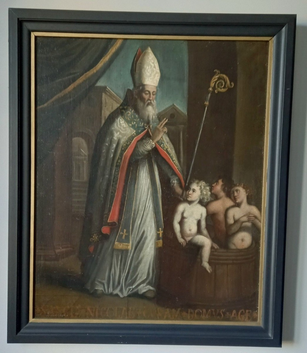 TABLEAU SAINT NICOLAS 17ème siècle 