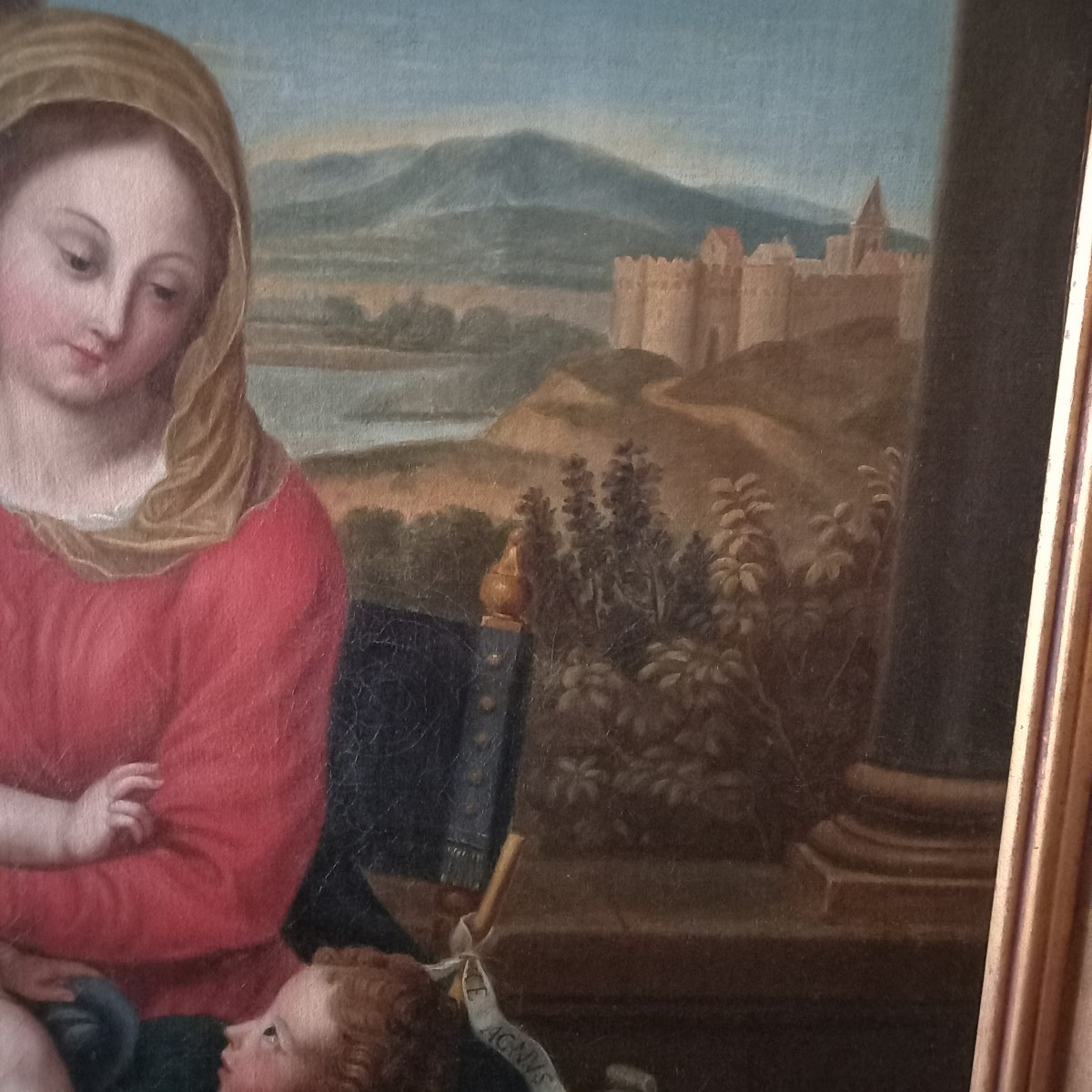 Tableau Vierge à l'enfant et Saint Jean Baptiste -photo-1