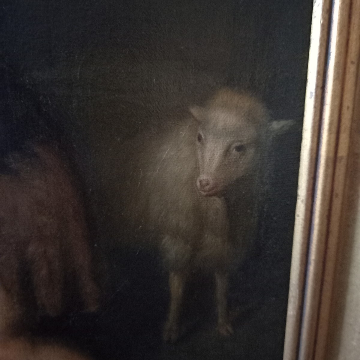 Tableau Vierge à l'enfant et Saint Jean Baptiste -photo-3