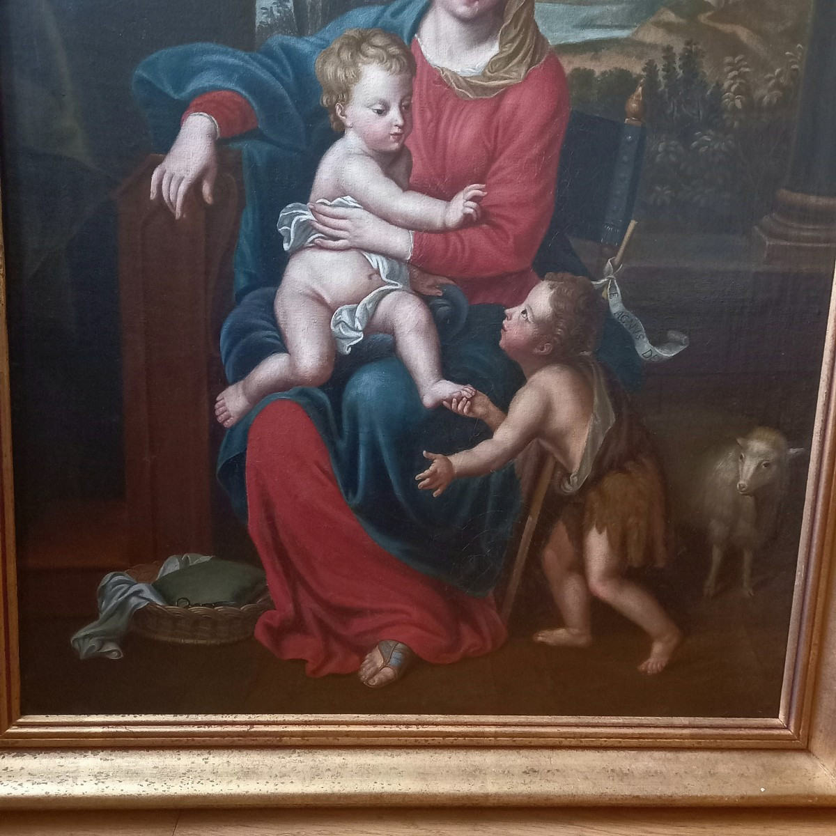 Tableau Vierge à l'enfant et Saint Jean Baptiste -photo-8