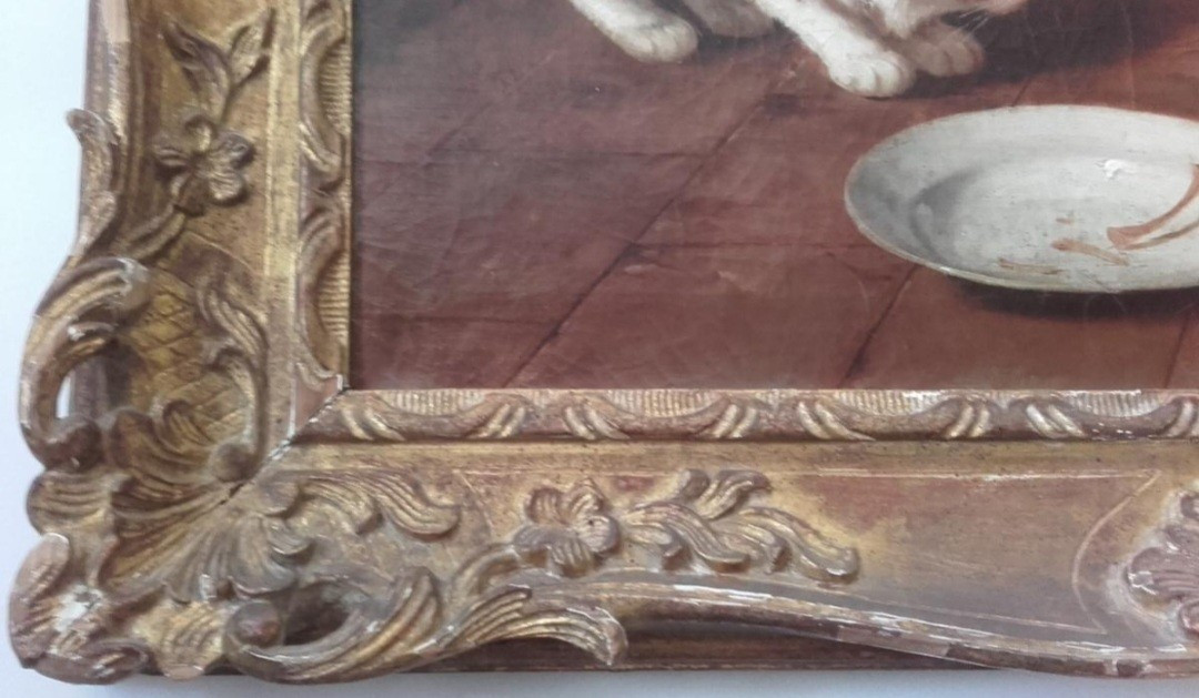 Painting By Brunel De Neuville - Cat And Mouse-photo-5