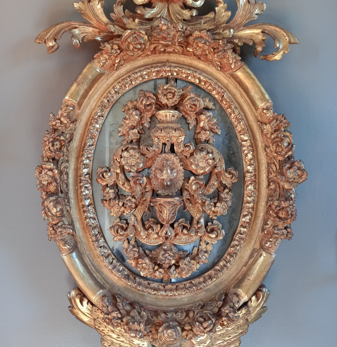 MIROIR DÉCORATIF- ÉPOQUE RÉGENCE -photo-2