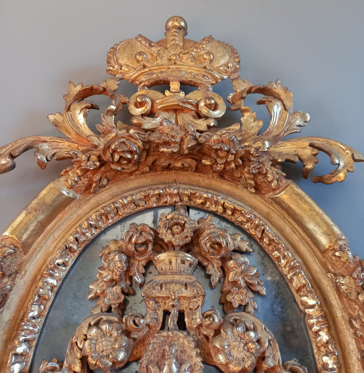 MIROIR DÉCORATIF- ÉPOQUE RÉGENCE -photo-3