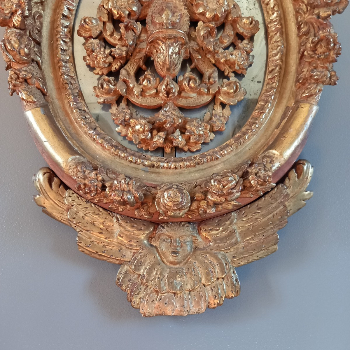 MIROIR DÉCORATIF- ÉPOQUE RÉGENCE -photo-4