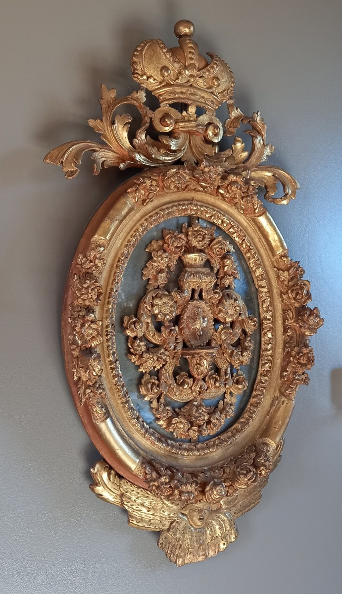 MIROIR DÉCORATIF- ÉPOQUE RÉGENCE -photo-8