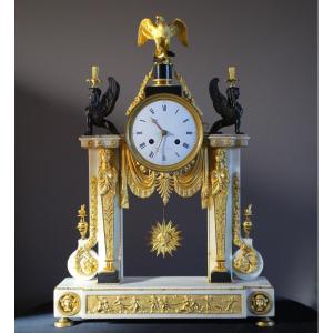 Louis XVI Clock With Sphinxes And Eagle