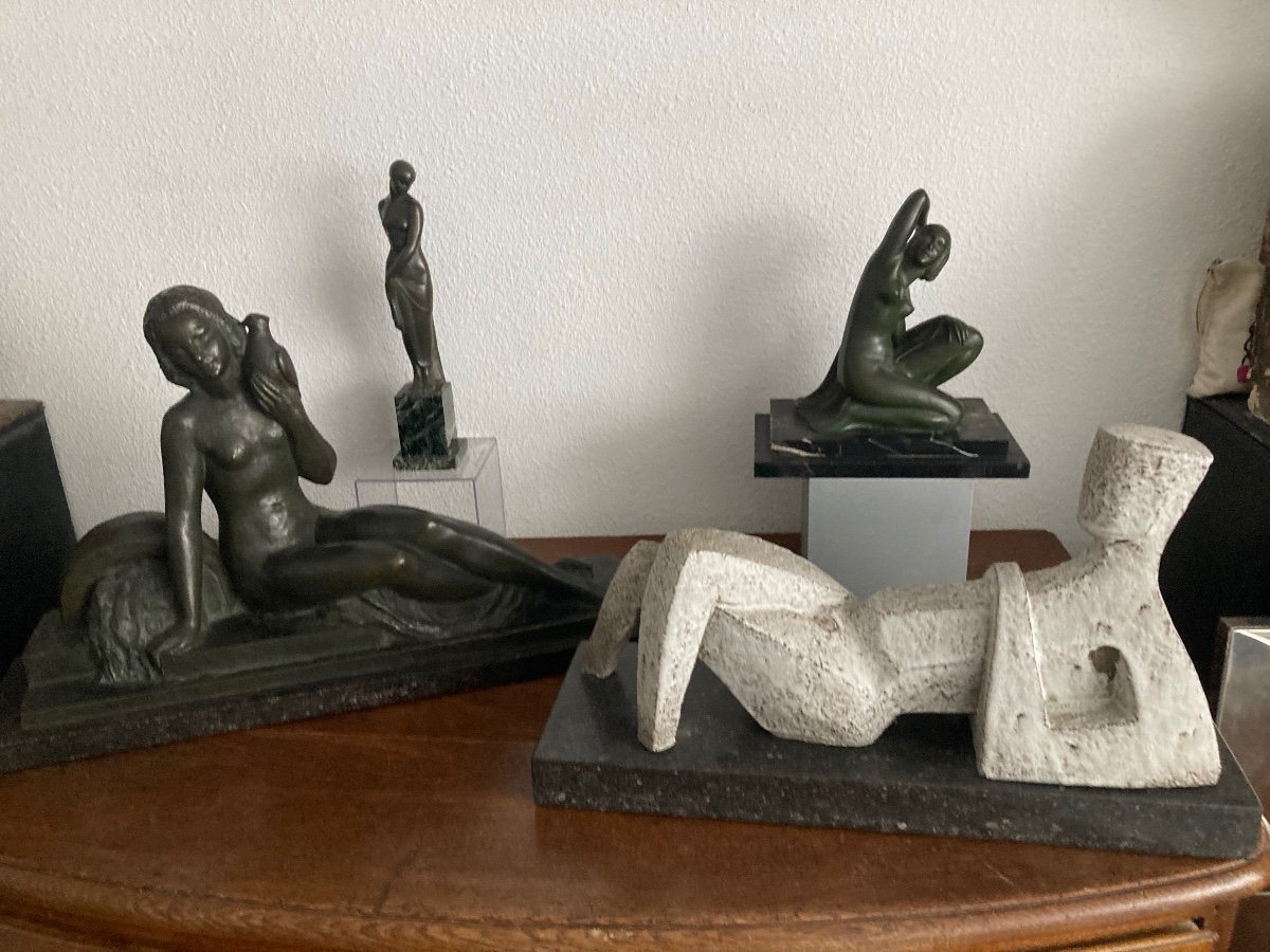 Personnage Féminin En Bronze Georges Garreau-photo-2