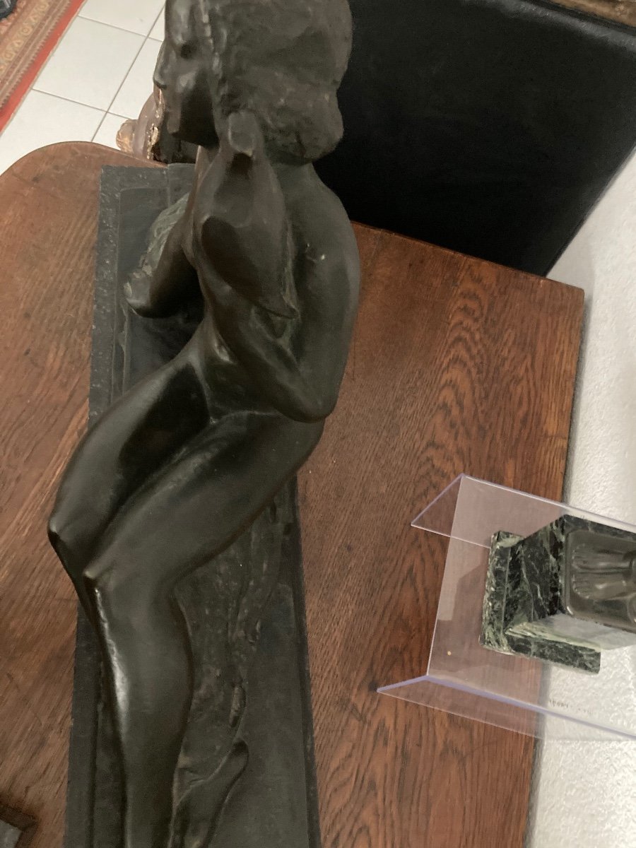 Personnage Féminin En Bronze Georges Garreau-photo-2