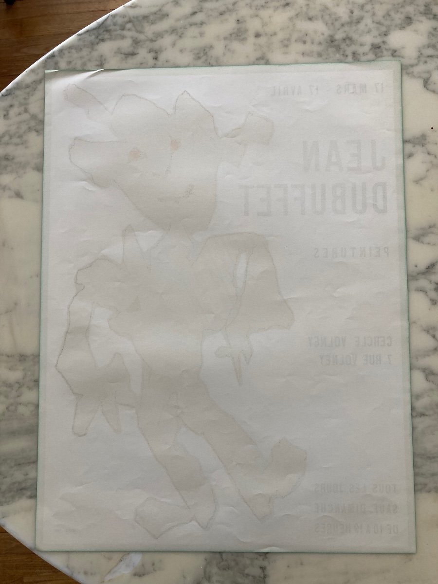 Affiche Jean Dubuffet 1954 Cercle Volney Par Mourlot-photo-2
