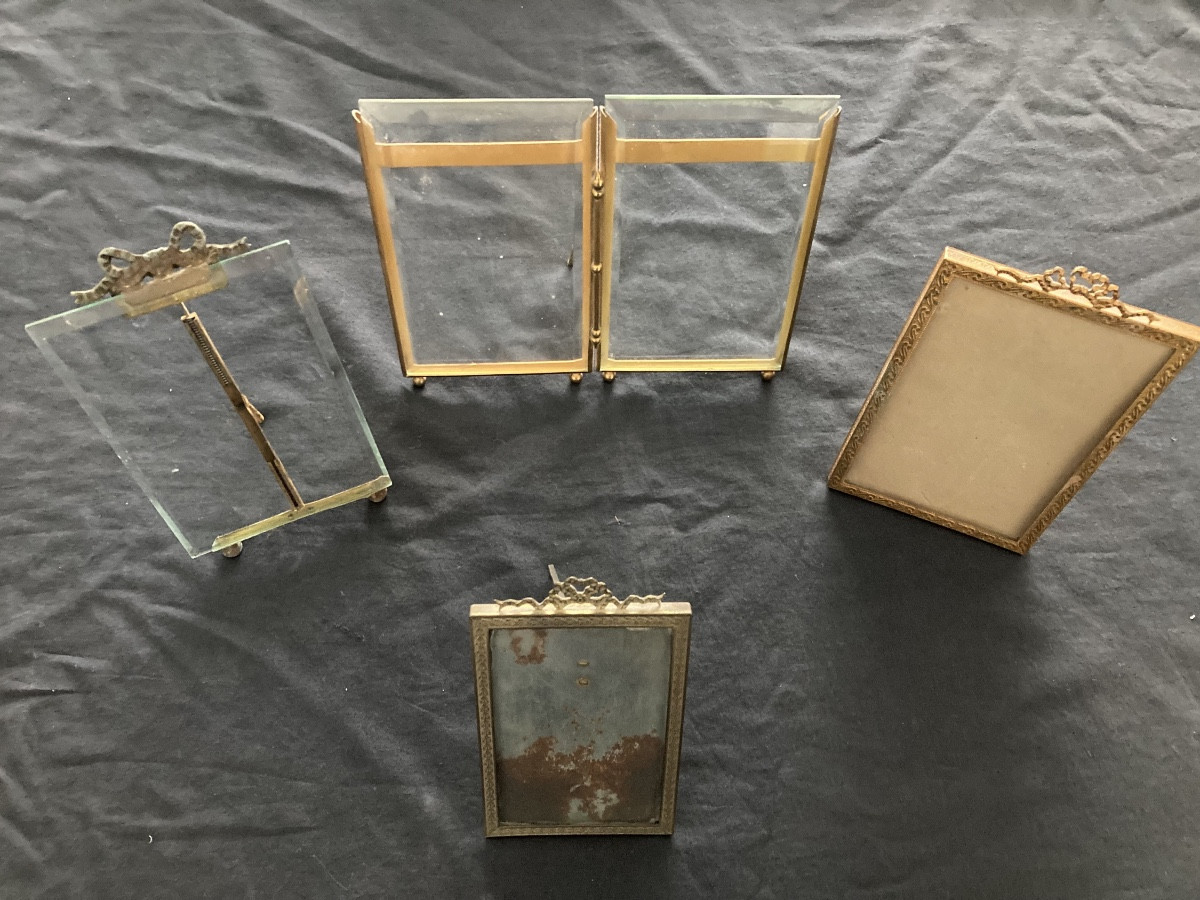4 Brass And Glass Frames