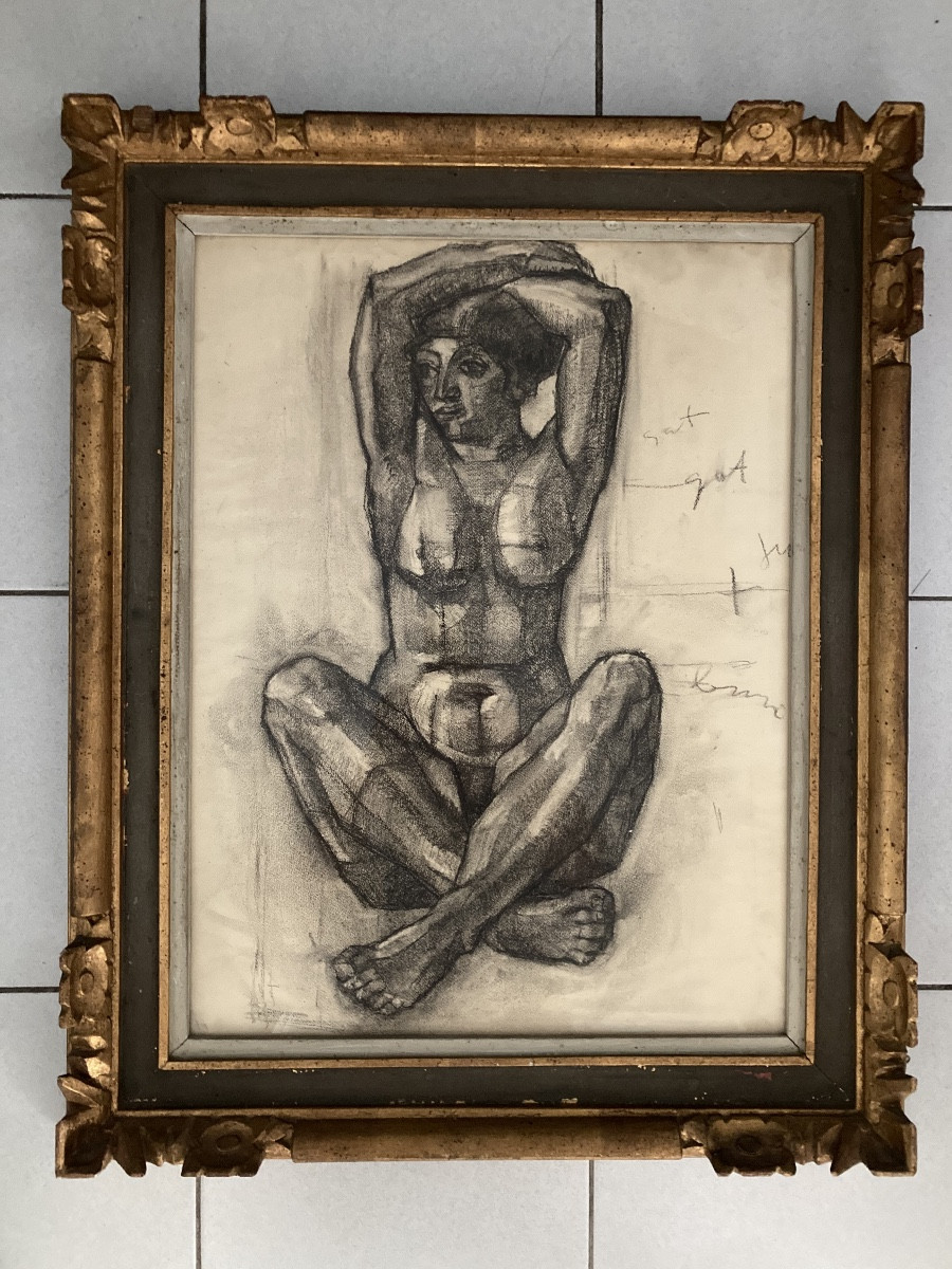 Nude Study By Margaret Cossaceanu (1893-1980).-photo-3