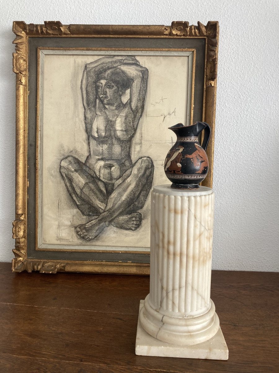 Nude Study By Margaret Cossaceanu (1893-1980).-photo-4