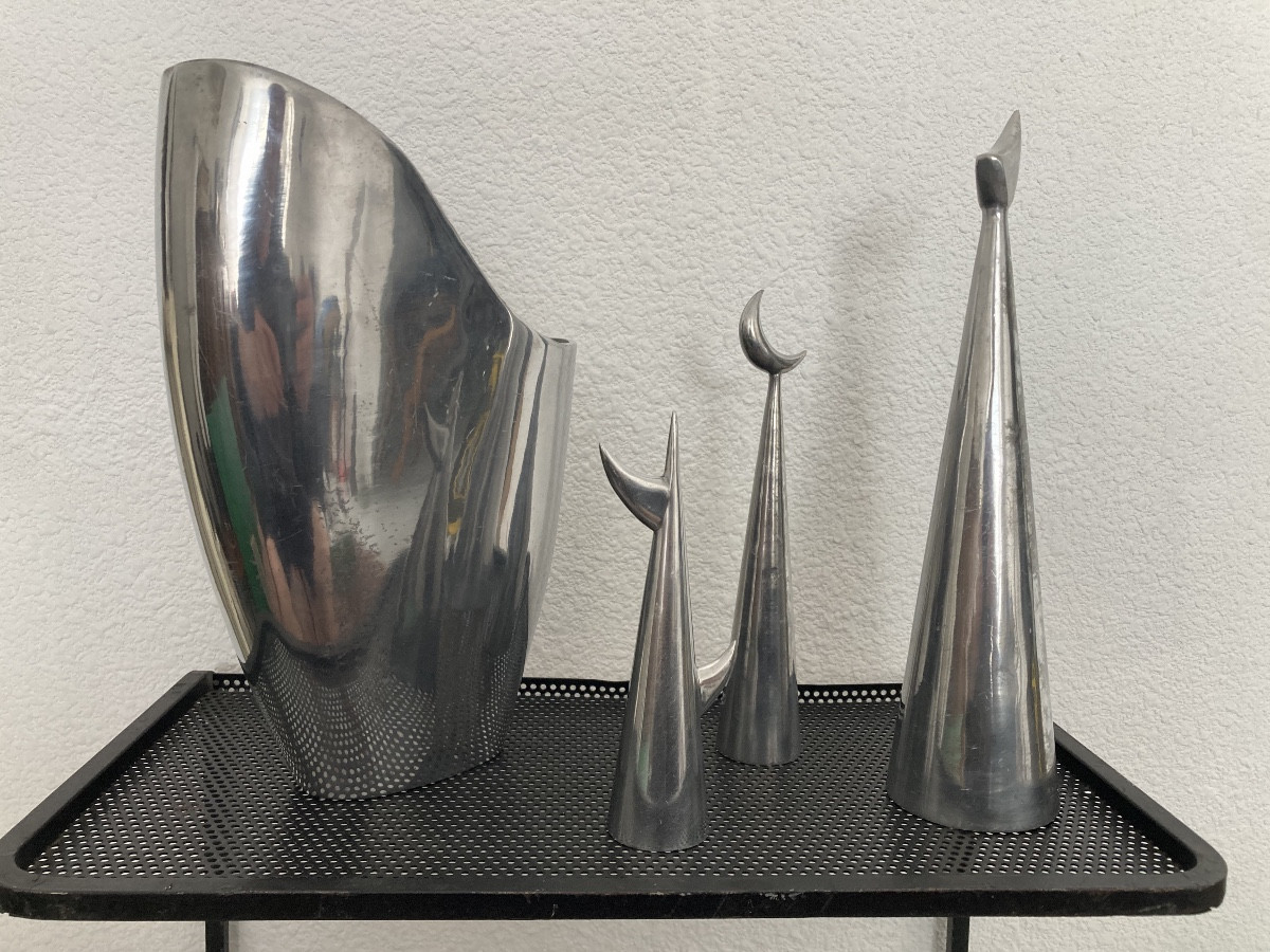 Three Sculptures And A Vase By Knut Hagberg And Mariann Hagberg