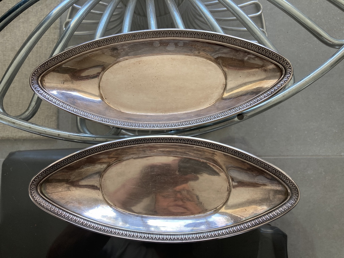 2 Christofle Silver Metal Baskets -photo-2