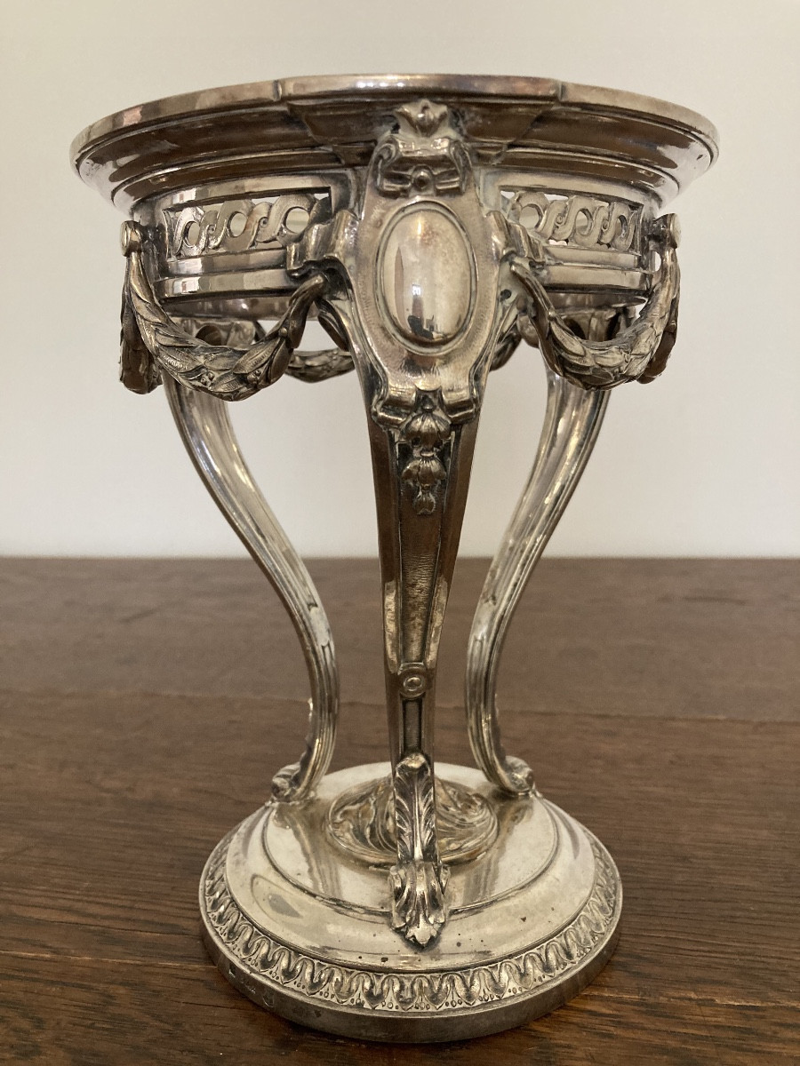 Silver-plated Bronze Tripod Base -photo-2