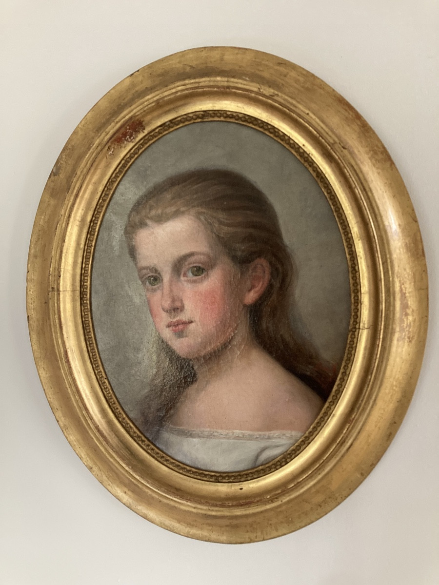 Portrait Of A Young Girl, 19th Century.