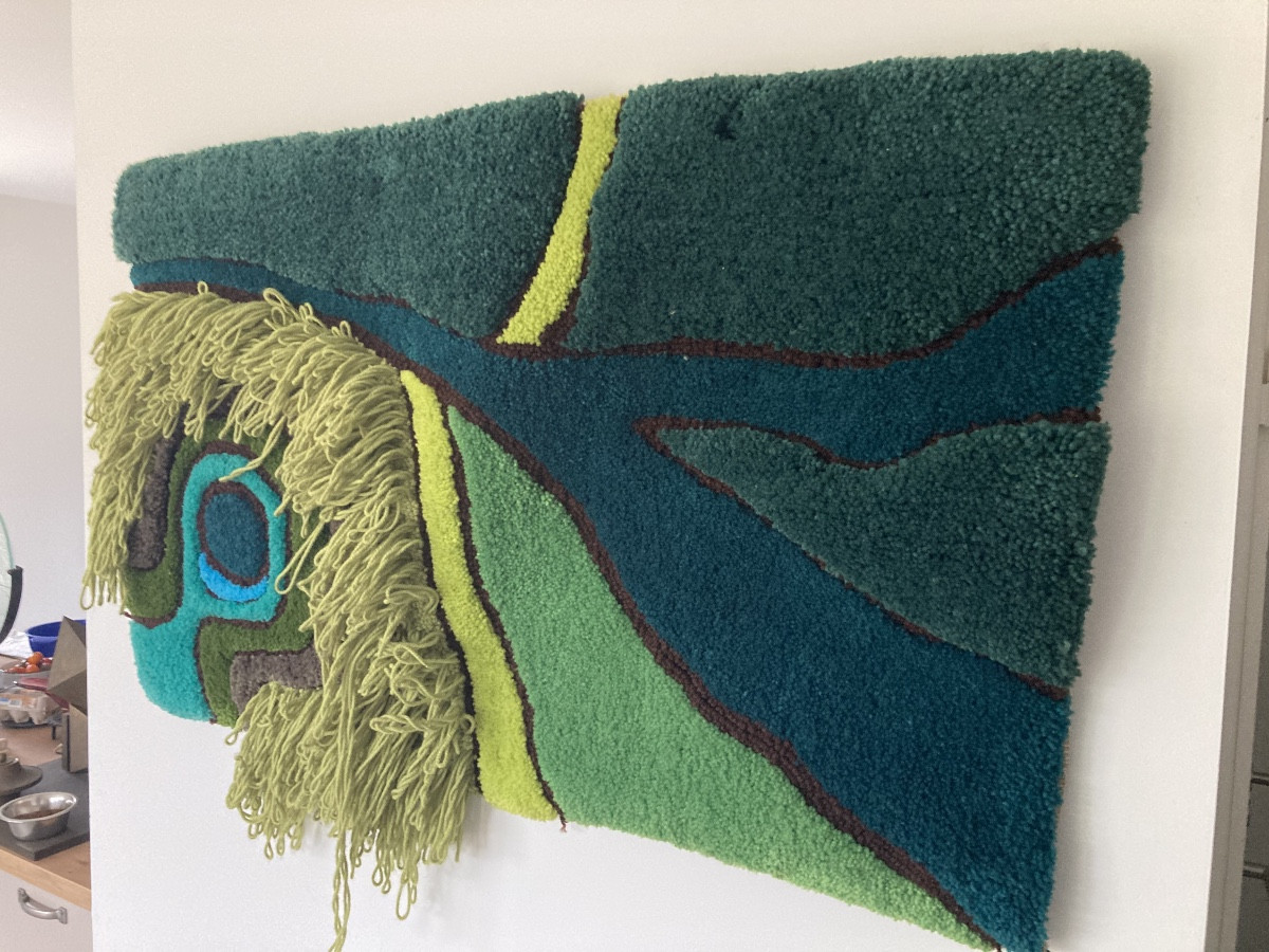 Tapisserie en laine des années 1960-70-photo-2