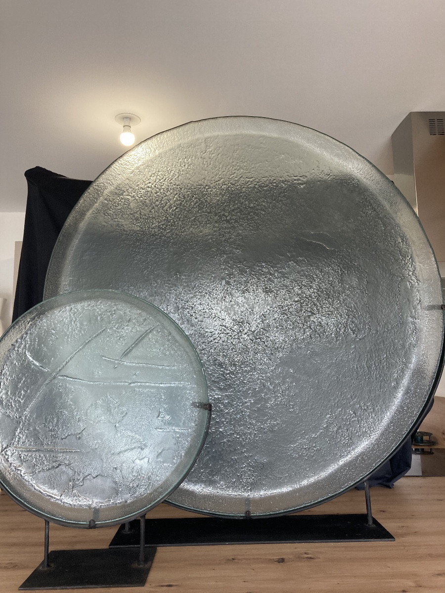 2 Large Glass Trays From The 1970s-80s-photo-3