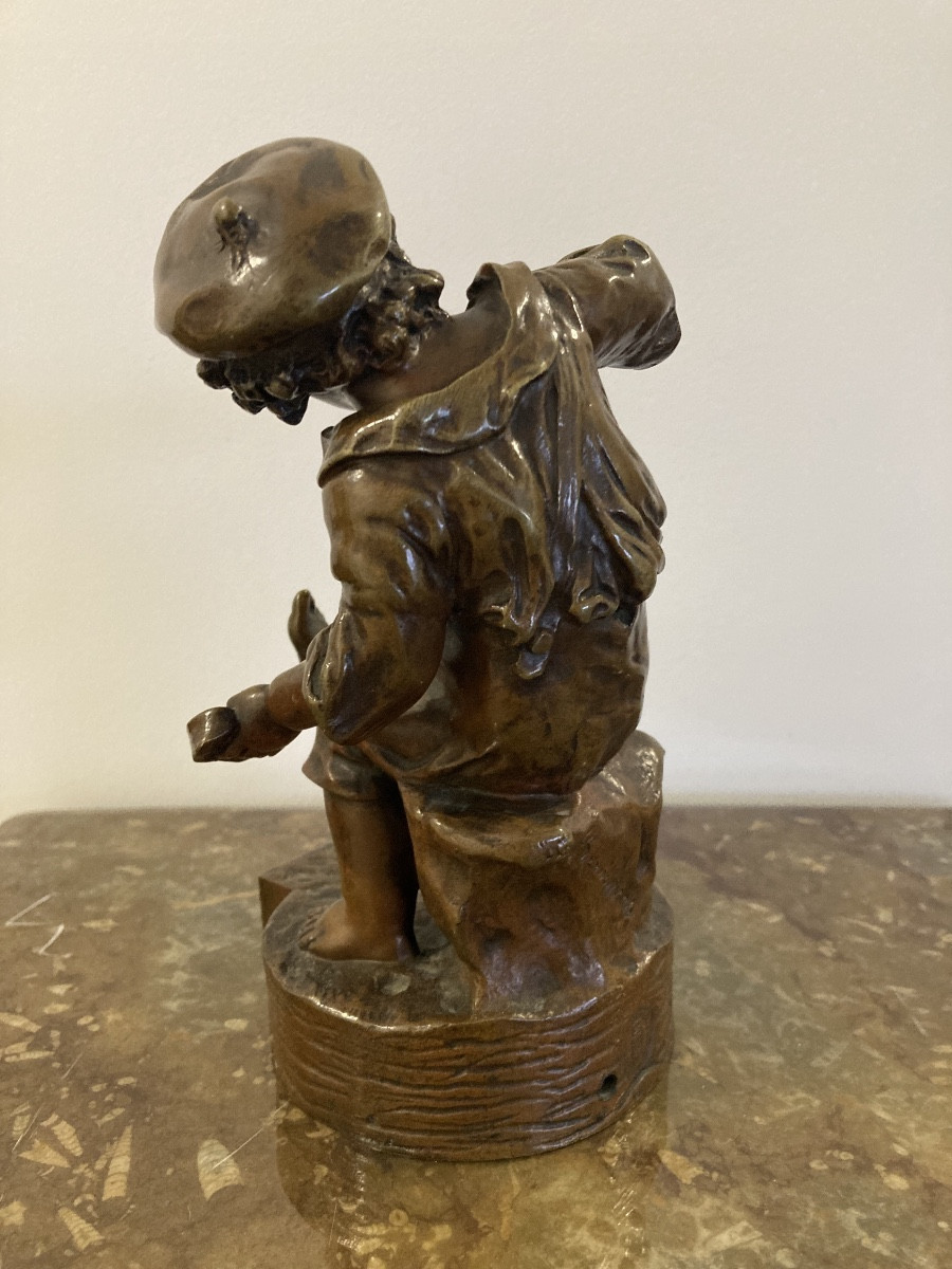 Poulbot en bronze signé Henri Allouard-photo-3