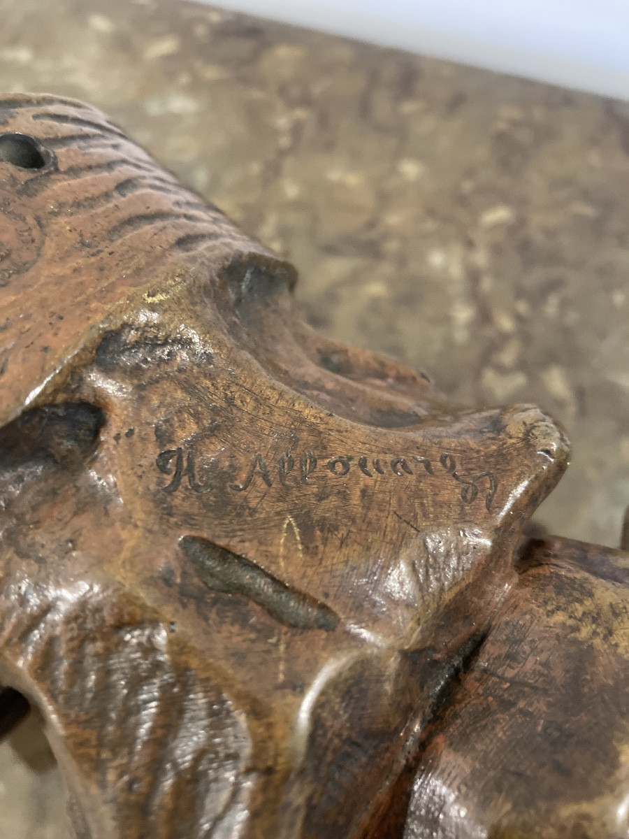 Poulbot en bronze signé Henri Allouard-photo-3