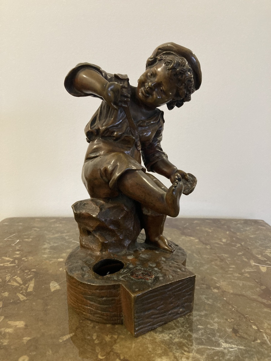 Poulbot en bronze signé Henri Allouard