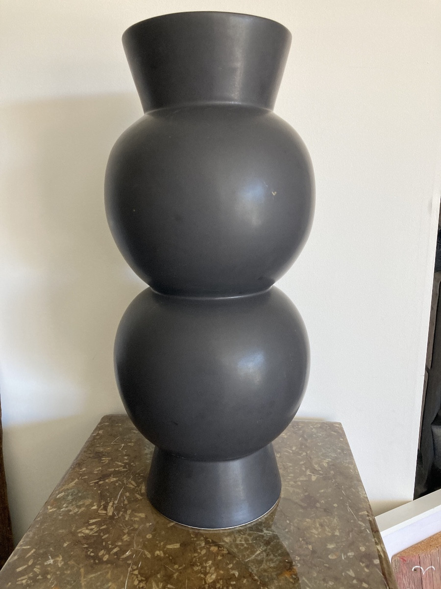 Grand vase noir du designer Collin