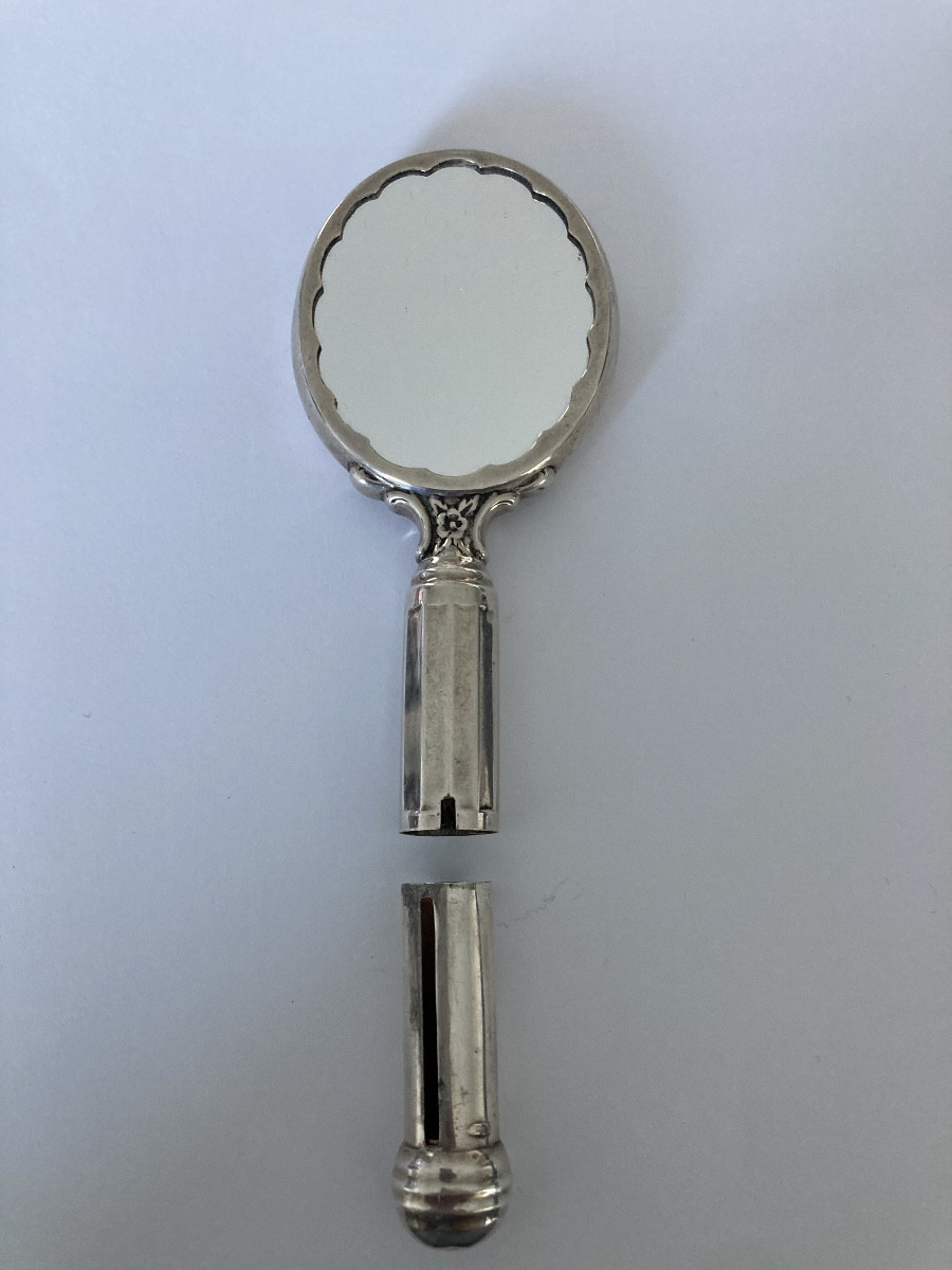 Miroir et poudrier en argent -photo-3