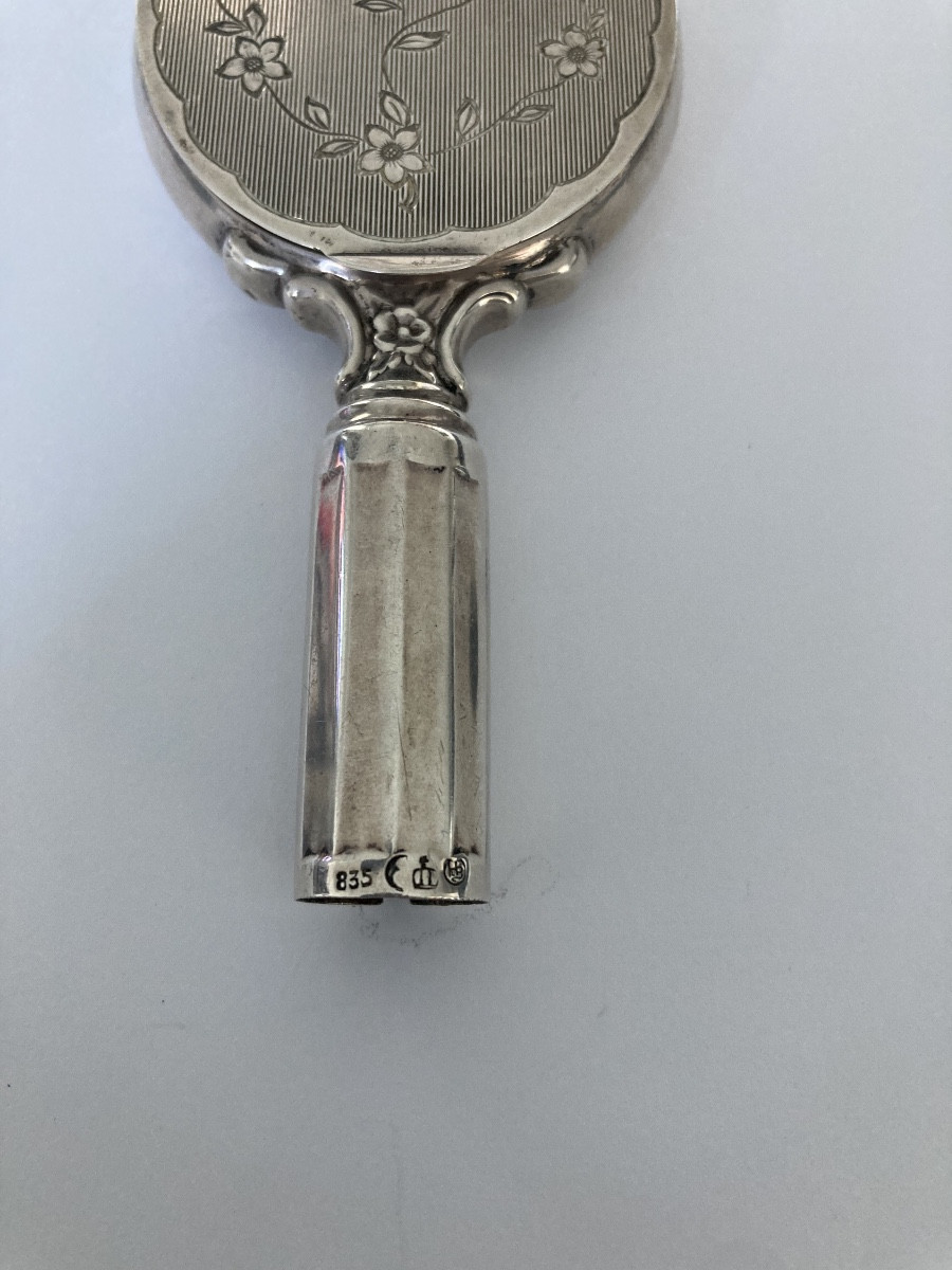 Miroir et poudrier en argent -photo-4