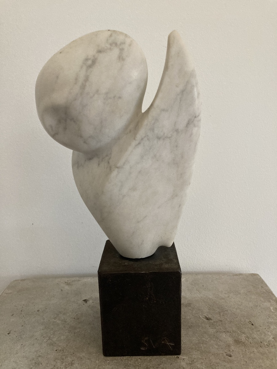 Carrara Marble Sculpture From The 70s-photo-2