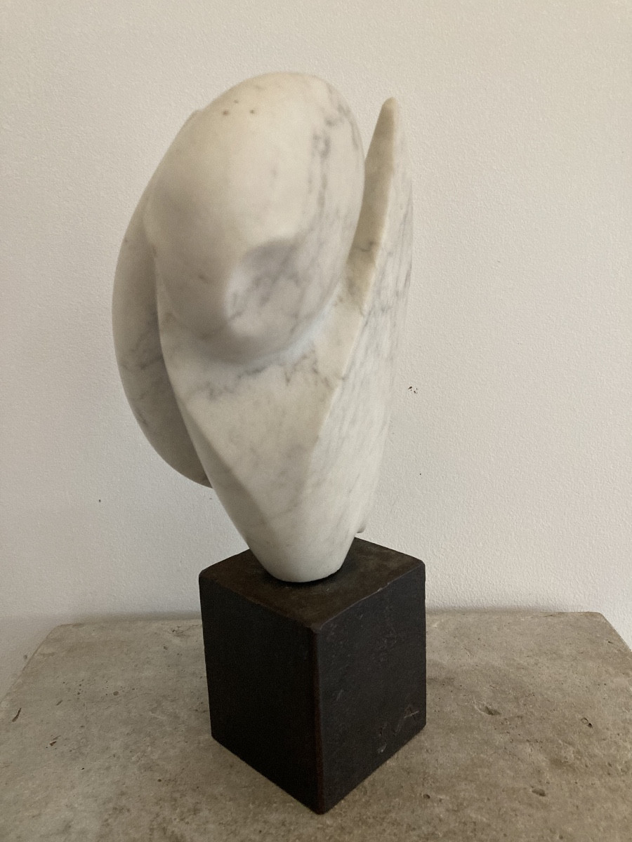 Carrara Marble Sculpture From The 70s-photo-3