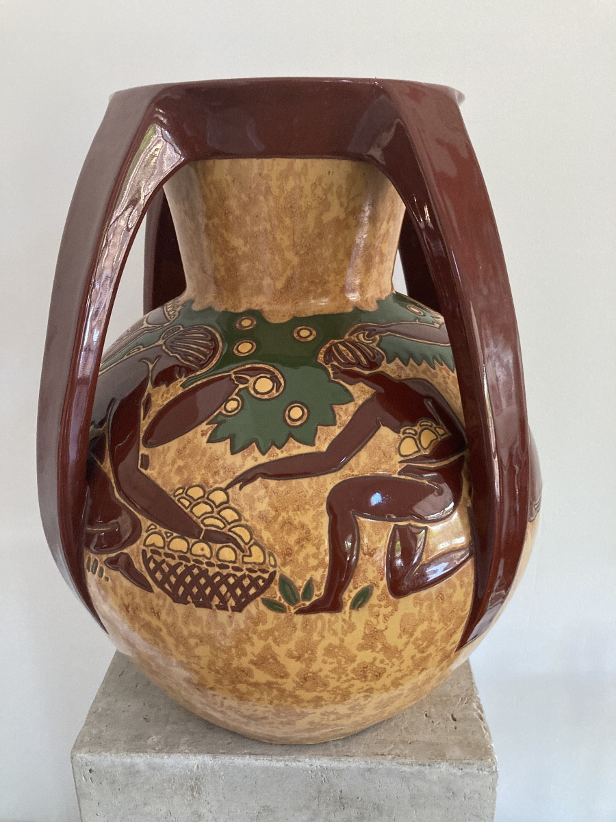 Large Montieres Vase By Tribout-photo-2