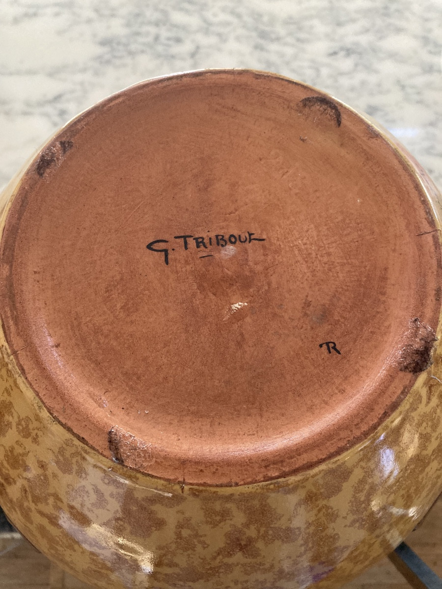 Large Montieres Vase By Tribout-photo-2