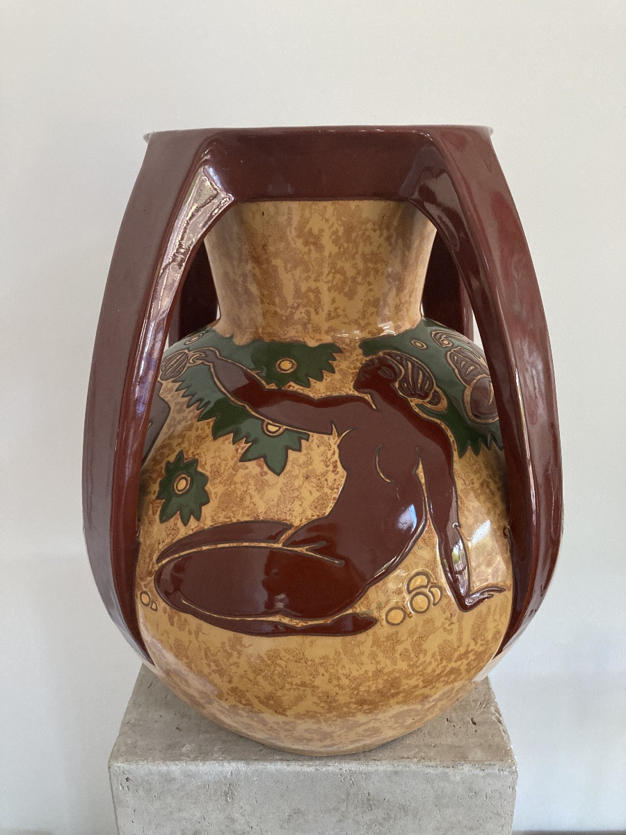 Large Montieres Vase By Tribout