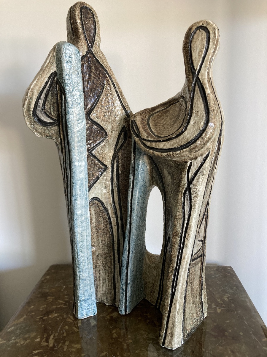Ceramique chamottée glacurée 1950.