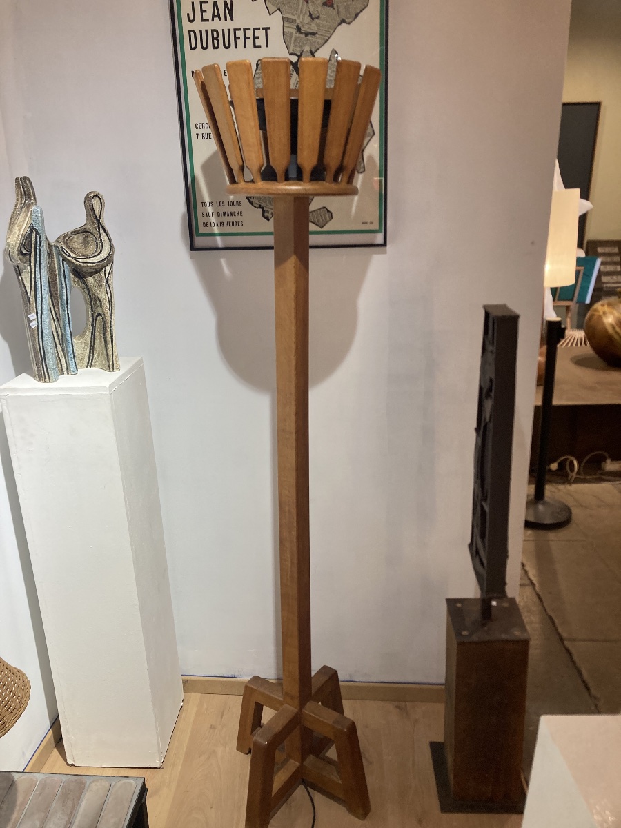 Rare Floor Lamp By Guillerme And Chambron-photo-2