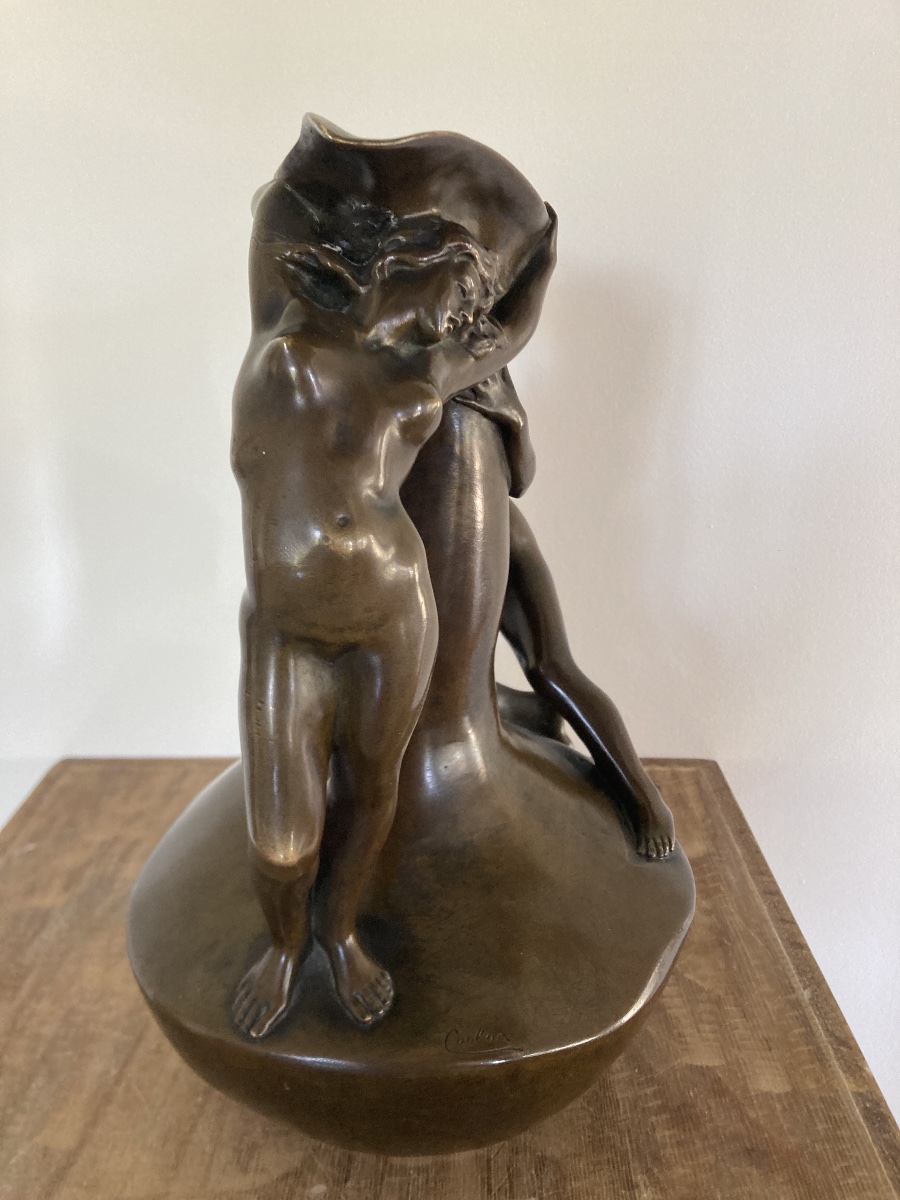 Sculpture en bronze art nouveau par Jean Coulon-photo-2