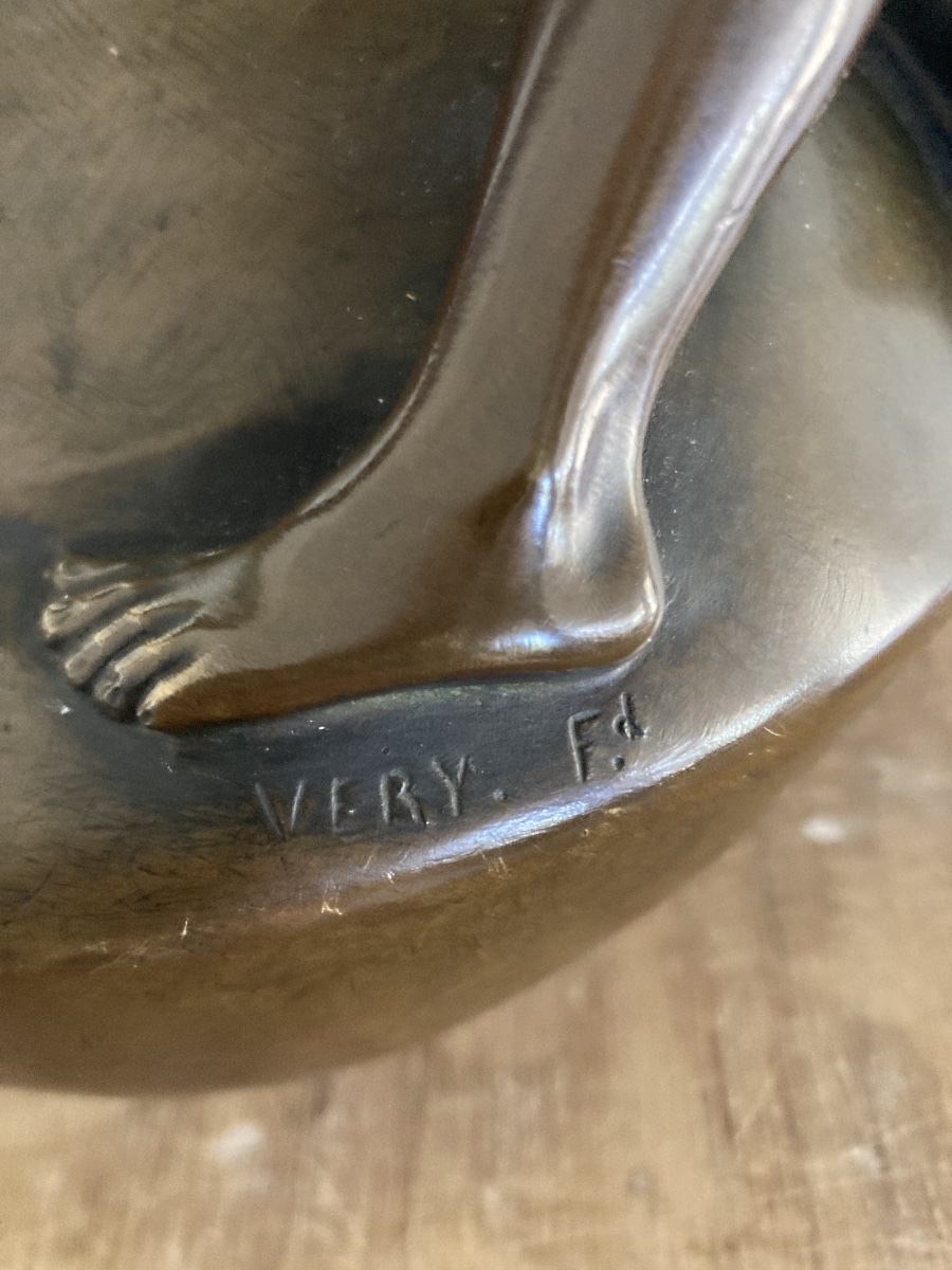 Sculpture en bronze art nouveau par Jean Coulon-photo-5
