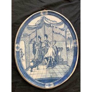 Exceptional Earthenware Plate From Delft XVIIIth Century
