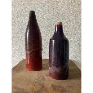 2 Stoneware Bottles 