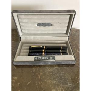Parker Duofold Gift Set With 18-karat Gold Nibs
