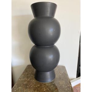 Grand vase noir du designer Collin