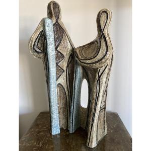 Ceramique chamottée glacurée 1950.