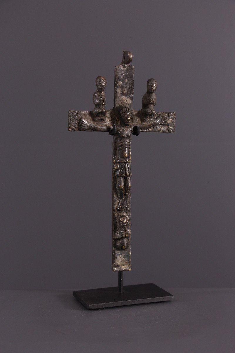 African Tribal Art - Kongo Nkandi Kiditu Crucifix-photo-1