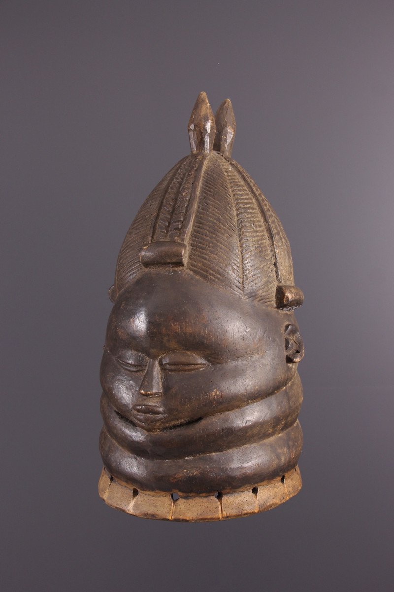African Tribal Art - Mende Bundu Mask-photo-3